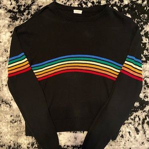 black rainbow sweater from charlotte russe